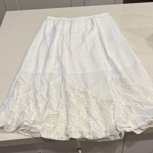 Apt. 9 White A-Line Lace Skirt